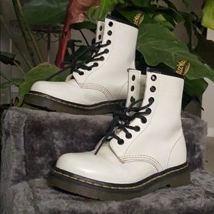 White pascal Doc Martens